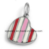 Surgical Steel Jewelry Enamel Heart Charm for Kids and Girls