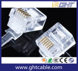 Gold-Plated Network Crystal Head/Rj12 Connectors/6p6c Plug