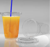 14oz Plastic Crystal Clear Cups for Iced Coffee, Bubble Boba, Smoothie