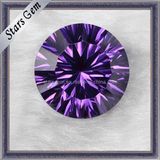 Amethyst Round Shape Millennium Cut Cubic Zirconia