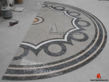 Natural Stone Marble Mosaic and Granite Floor Waterjet Medallion