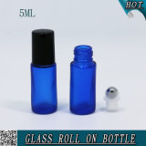 5ml Cobalt Blue Glass Roll on Bottle with Metal Ball