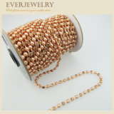 Decorative Crystal Rhinestone and Pearl Cup Chain