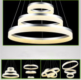 White Painted Modern Acrylic Circle Pendant Light Oxd8815