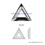 Crystal Triangle Hollow Flat Back Stone for Craft