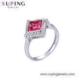 Xuping Single Stone Latest Gold Finger Ring Designs, Crystals From Swarovski