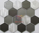 Big Size Hexagon Glass Mix Aluminium Decoration Mosaic (CFA81)