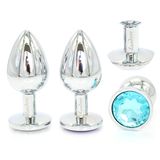 Hot Metal Heart Shape Anal Plug Crystal Jewelled Butt Plug Medium Size Erotic Anal Sex Toys for Women Men