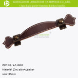 2016 Fancy Cabinet Hardware Leather&Zinc Furniture Handle