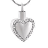 Bulk Wholesale Crystal Heart Shape Engravable Cremation Pendant