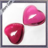 High Quality Heart Shape Cabochon 5#Ruby