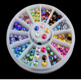 Manufactory for 96 PCS 12 Color 3D Nail Art Tips Gems Crystal Glitter Rhinestone