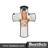 Bestsub Aluminum Sublimation Insert Wooden Photo Cross Plaque (BC1825)