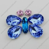 Machine Cut Crystal Element Jewelry Stone in Drop Shape