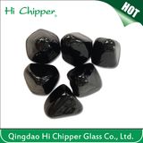 Diamond Shape Black Fire Pit Glass Gemstone