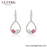 Xuping 4 Gram Gold Earings, Single Stone Minimalist Earring, Latest Model Fashion Earrings