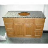 Cheap Customized Brown Granite Vanity Tops with Cabinet