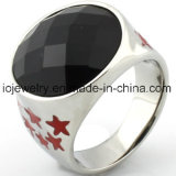 Star Rings with Black Agate