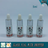 5ml White Painted Glass Dropper Bottle with Printing