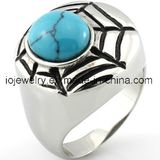 Custom Spide Web Ring with a Stone