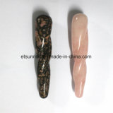 Semi Precious Natural Gemstone Twisted Massage Wands Crafts Gift