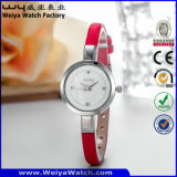 ODM Casual Watch Leather Strap Quartz Ladies Wrist Watches (Wy-074E)