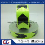 Black and Green Arrow PVC Reflective Tape with Crystal Lattice