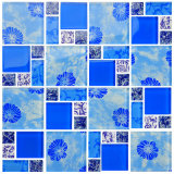 Glass Mix Ceramic Crystal Mosaic with Design Mosaics