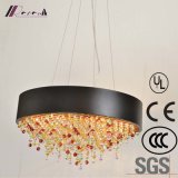 Matt Black Indoor Crystal Pendant Lamp for Hotel Decorative