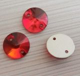 Red Light Siam Round Fashion Button Flat Back Buttons