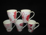 Wholesale Abstract Maple Leaf Ceramic Coffee Mug