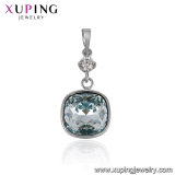 32885 Girls White Gold Pendant Crystals From Swarovski Light Green Stone Cute Pendants