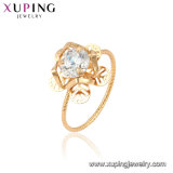 15513 Newest Fashion Diamond Flower-Shaped Gold Jewelry Finger Ring for Ladies or Girls