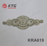 Elegant Wholesale Crystal Trimmings Applique Beaded Hot Fix Rhinestone Sash for Wedding Dress