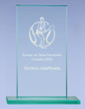 Fancy Engraved Glass Awards for Business Cooperation Gifts