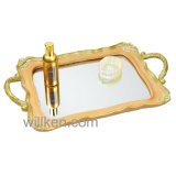 Wedding Decorative Resin Handled Mirror Tray