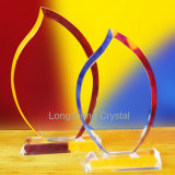 High Quality Bulk Sale Blank Crystal Flame Torch Award Trophy