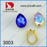 Dz Crystal Drop 3003 Clear Ab 13*18mm Fancy Stone Foiled