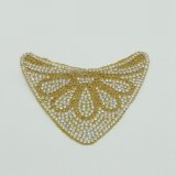 Ladies Shoes Applique Patch Gold Beaded Rhinestone Applique Shoes Upper