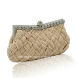 Crossroad Pleated and Braided Rhinestone Studded Wedding Evening Bridal Bridesmaid Purse Clutch Bag