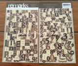 Cardstock Letter Stickers / Handmade Die-Cut Alphabet Paper Craft Stickers