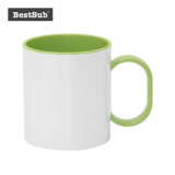 Bestsub 11oz Inner Rim Light Green Polymer Sublimation Mug (BPM06LG)