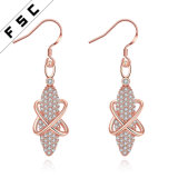 Rose Gold Plated Water Drop Earrings Women Fashion Jewellery