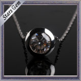 Exquisite Round Bezel Setting CZ Jewellery Pendant