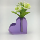 Desktop Noble Purple Heart Shape Acrylic Vase