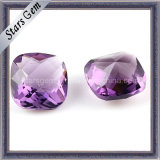 Amethyst Square Shape Checker Cut Cubic Zirconia