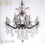 Antique Black Metal Art Crystal Pendant Light