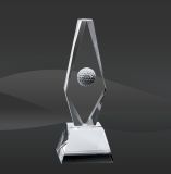 Golf Ball Diamond Glass Crystal Trophy (CIP-YJ111S, CIP-YJ111M, CIP-YJ111L)