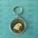 Custom Plastic Circle Keychain with Advertising Printed Photo (KYC23080)