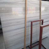 Polished Natural Crystal Wooden White Marble Slabs